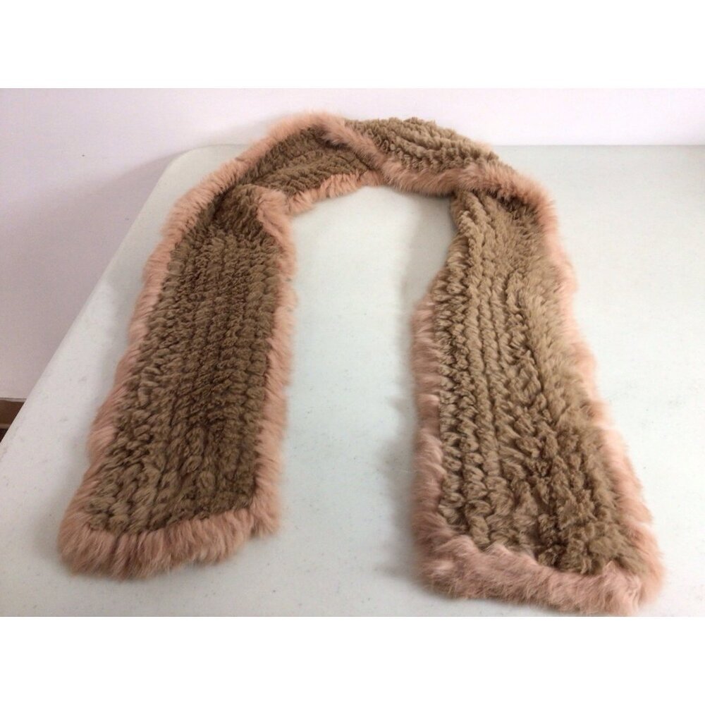 La Fiorentina Rabbit Fur Scarf Womens One Size